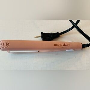 Marie Claire Paris Mini Pink Portable Flat Iron Hair Straightener Curler